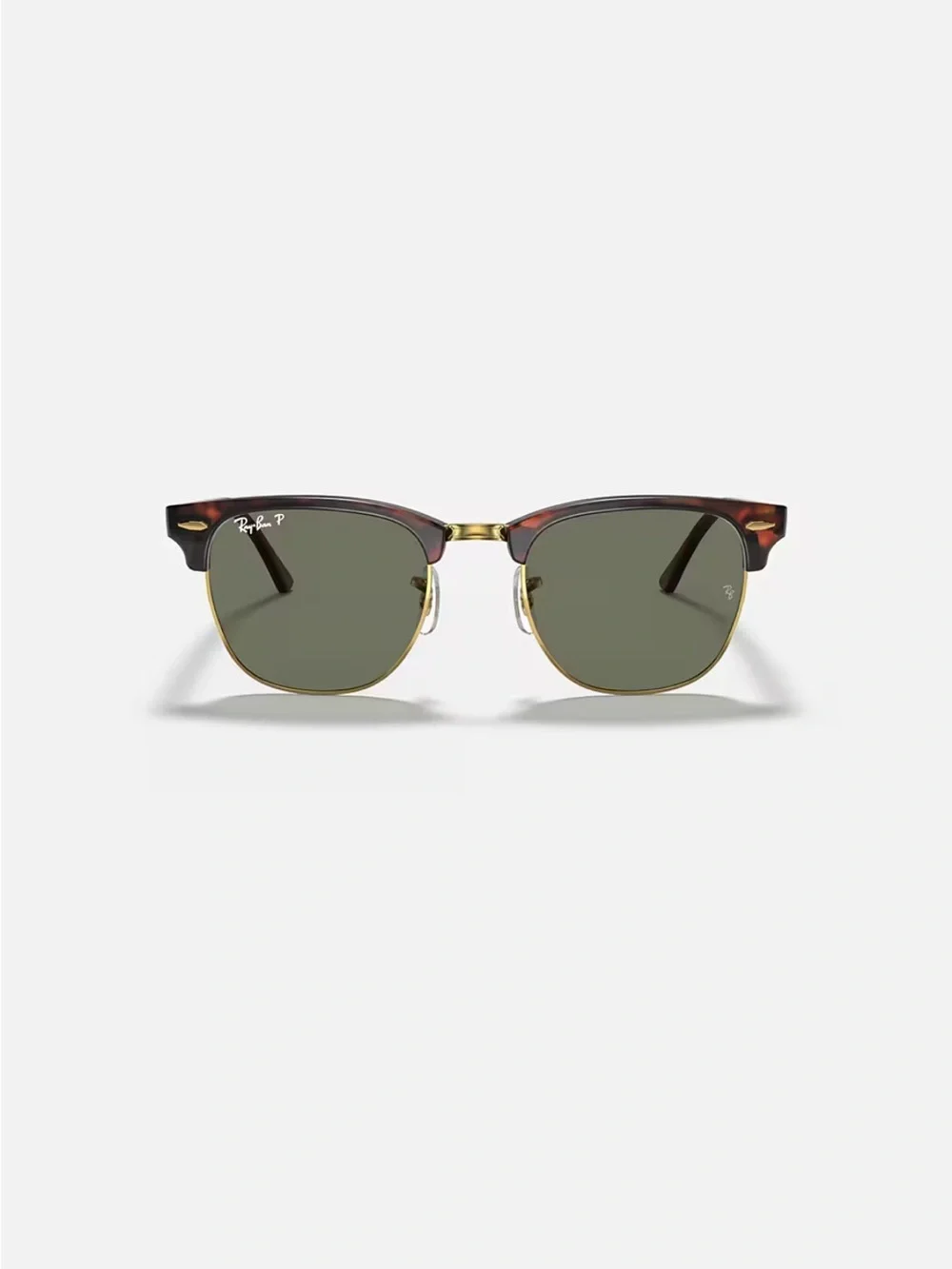 Ray-Ban Clubmaster Sunglasses - Gold Tortoise w/ Dark Green/Black Lenses -Unisex